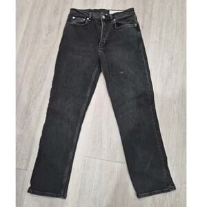 Rag & Bone High Rise Slim Straight Black Jeans Size 28
